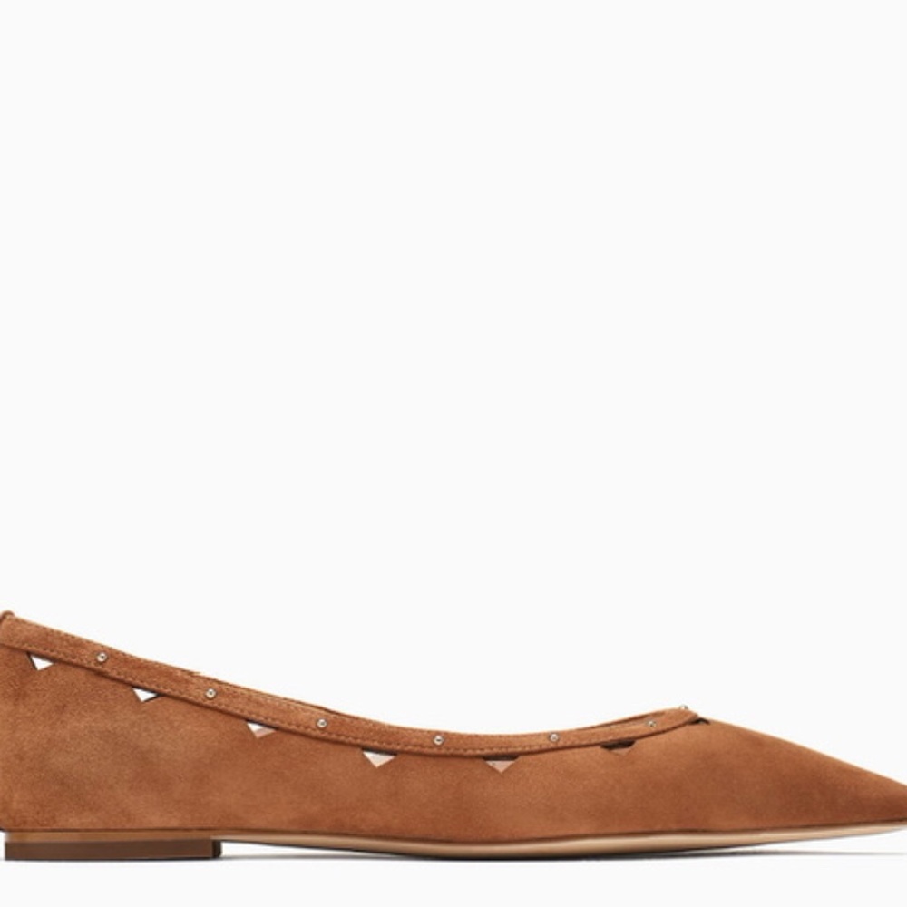 Kate Spade Melody Flats Shoes Gingerbread color NEVER USED
